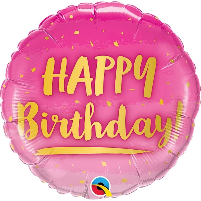 18 Inch Pink Ombre Happy Birthday Foil Balloon Q78672 – cgsparty