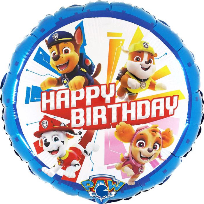 18 Inch Paw Patrol Happy Birthday Balloon GBL18046