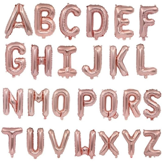 Mini Rose Gold Alphabet Foil Balloon