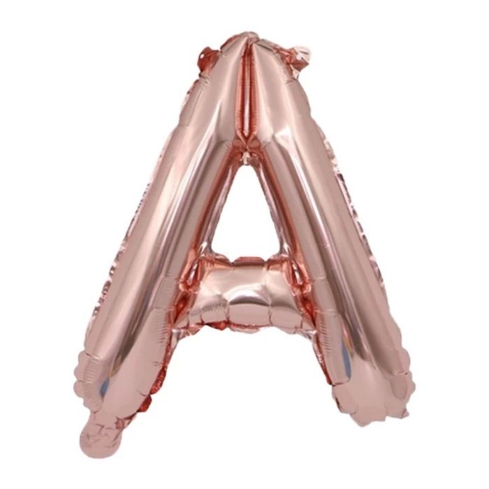 Mini Rose Gold Alphabet Foil Balloon