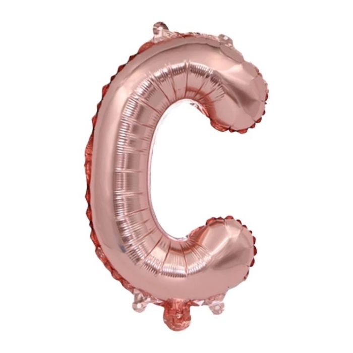 Mini Rose Gold Alphabet Foil Balloon