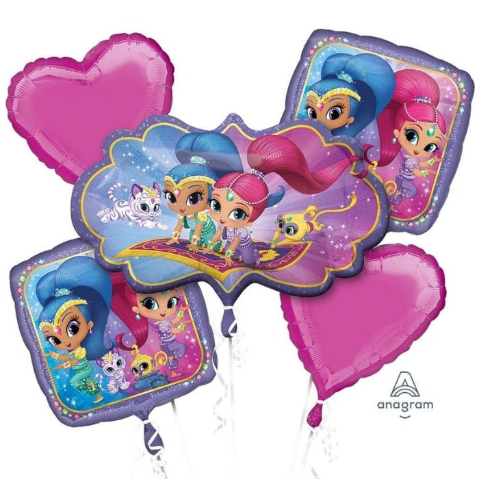 Shimmer and Shine 5pc Foil Balloon Bouquet A33943