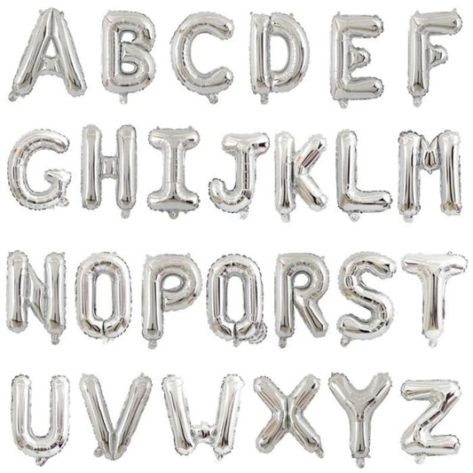 Mini Silver Alphabet Foil Balloon