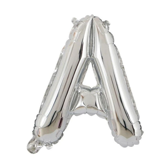 Mini Silver Alphabet Foil Balloon