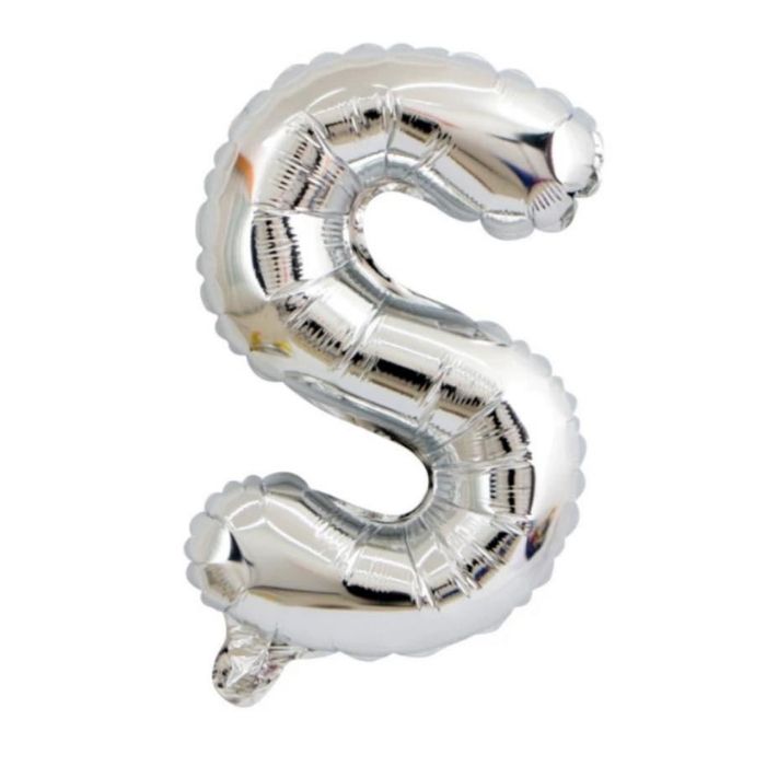 Mini Silver Alphabet Foil Balloon