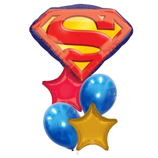 Superman Latex Theme Helium Balloon Bouquet