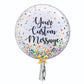 24 Inch Customized Rainbow Confetti Design Balloon