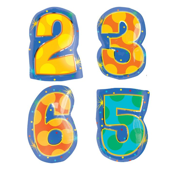 Jr. Shape Number Foil Balloon