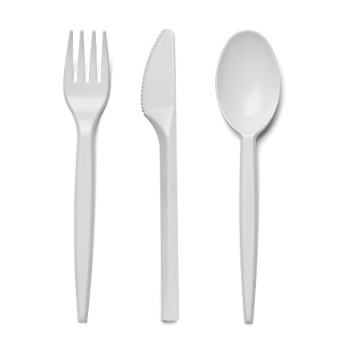 White Plastic Utensils (50pc) – cgsparty