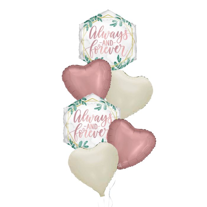 Always & Forever Love Theme Helium Balloon Bouquet