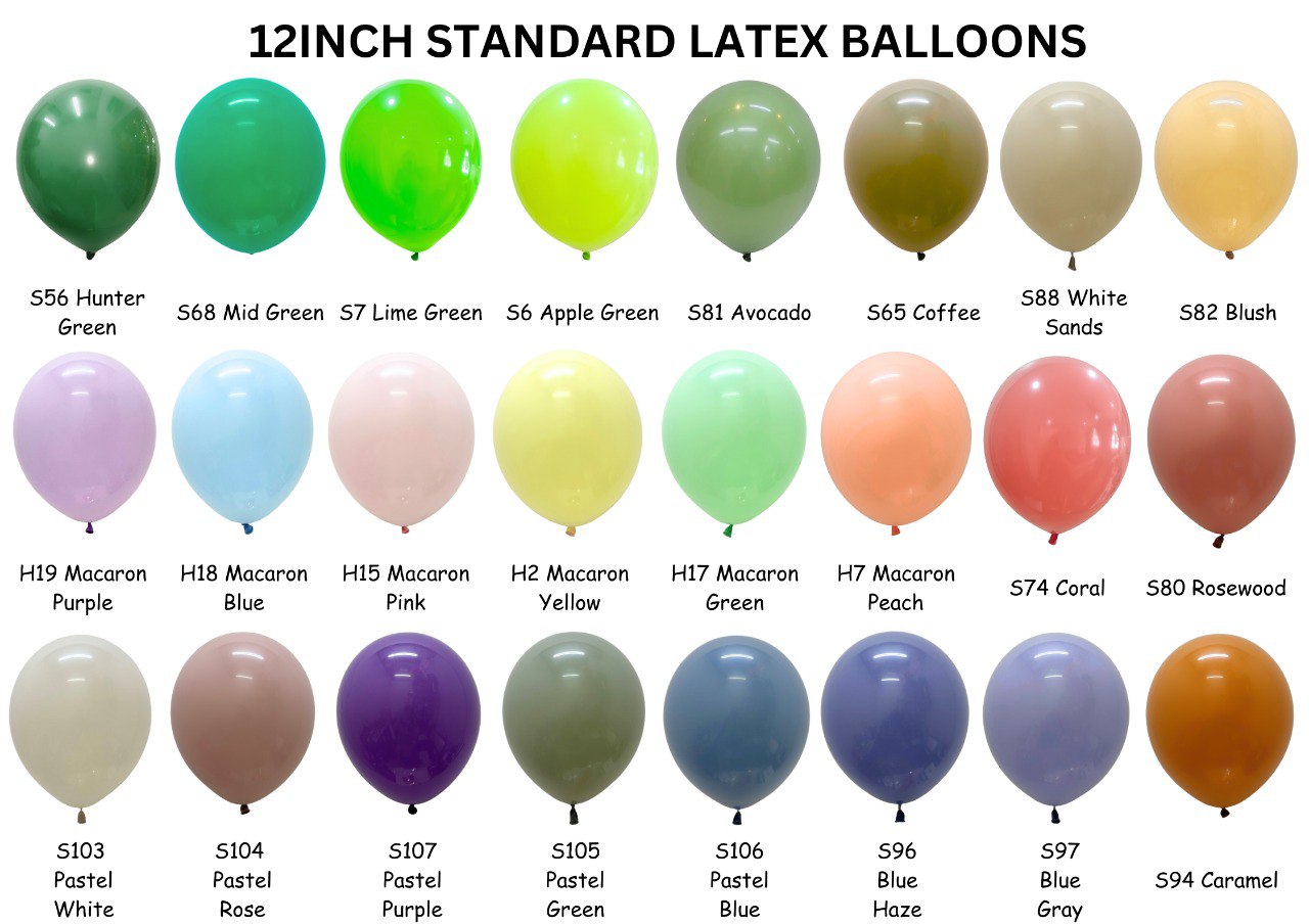 7 Pc Macaron Helium Latex Balloon Bouquet
